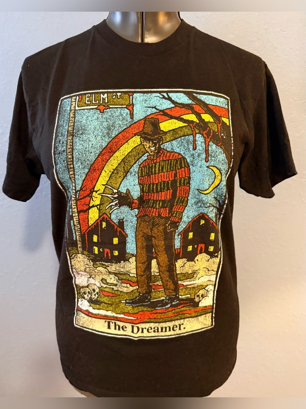 THE DREAMER Elm Street Horror Movie Vintage Graphic Tee Unisex Adult Sz M EUC